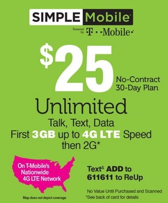 Get Unlimited Talk/Text for only $25